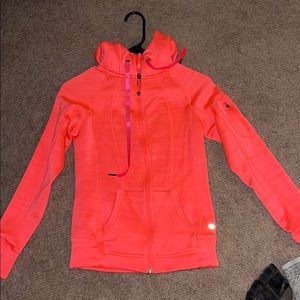 Coral full zip sweater